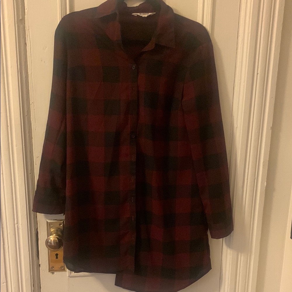 BB Dakota Red and Black Casual Button Down Shirt